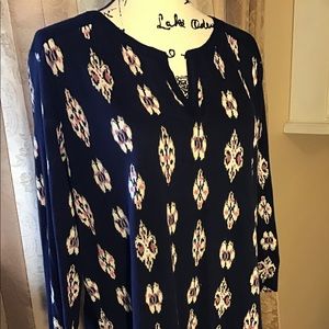 Dark Blue Flowing Tunic